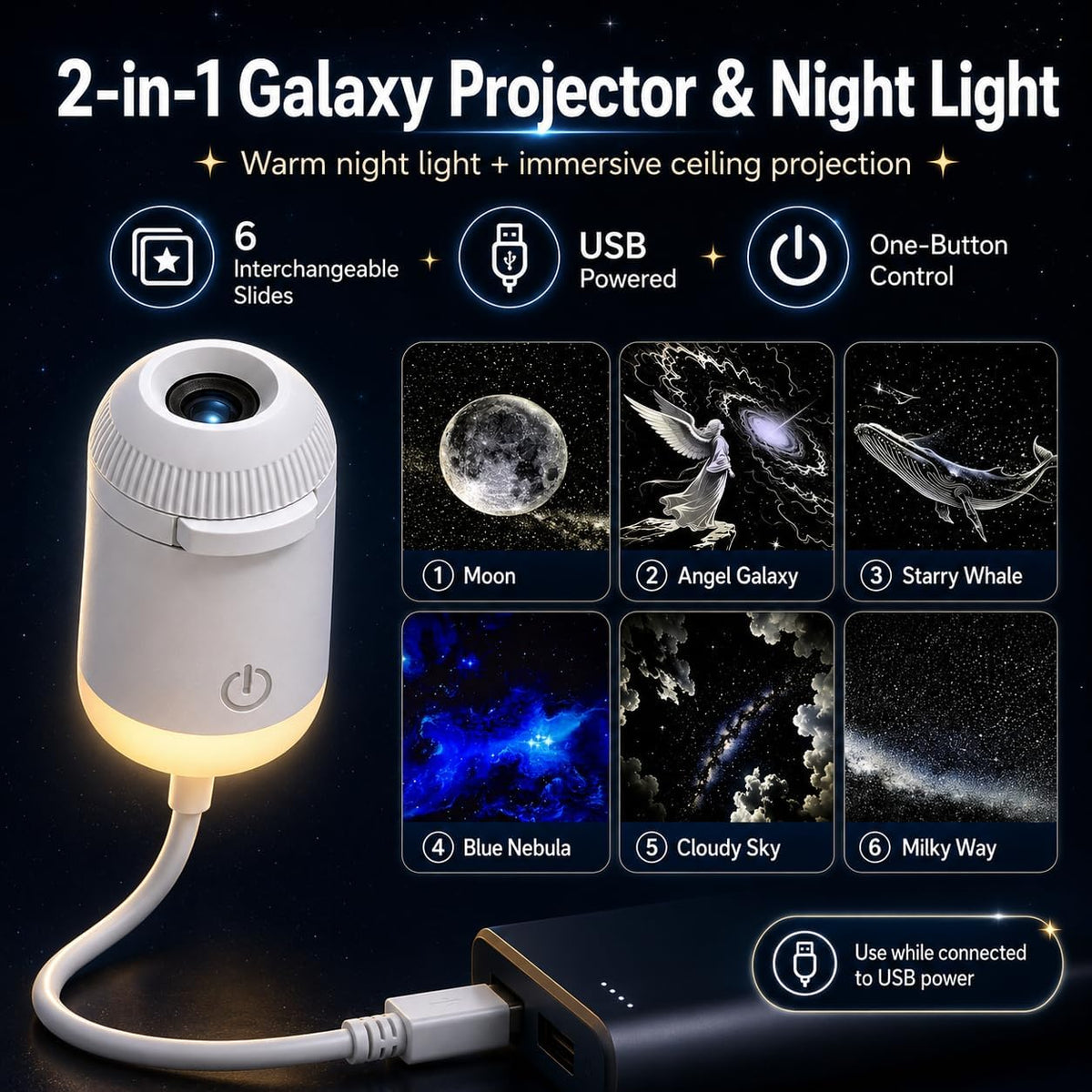 USB Starry Sky Projection Light