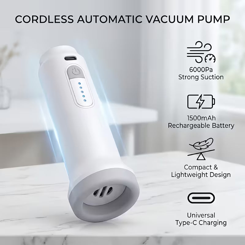 Rechargeable Vacuum Pump & Storage Bags — 7 Pieces
