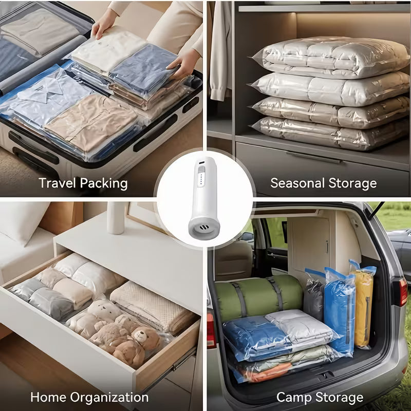 Rechargeable Vacuum Pump & Storage Bags — 7 Pieces — view 3