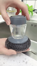 Soap-Dispensing Pot Scrubbing Brush
