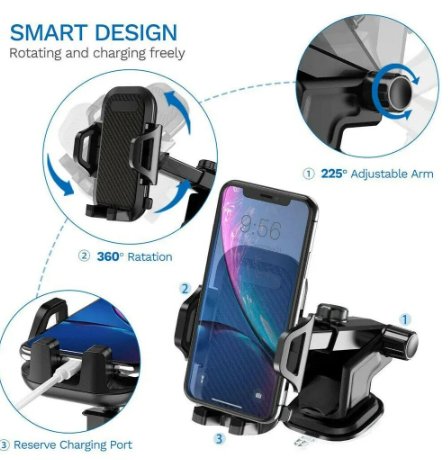 Car Air-Vent Phone Holder — Black