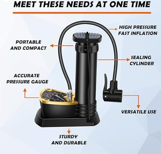 Compact Foot-Operated Air Pump — view 3