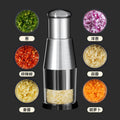 Manual Press Garlic & Vegetable Chopper — Black