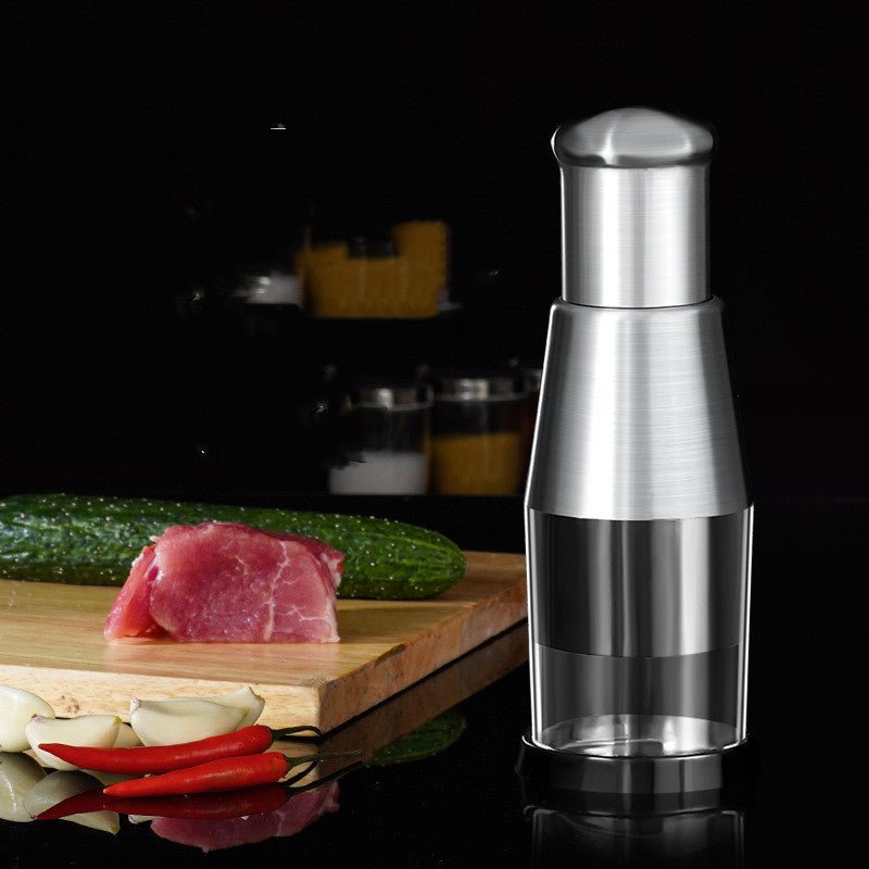 Manual Press Garlic & Vegetable Chopper — Black — view 3