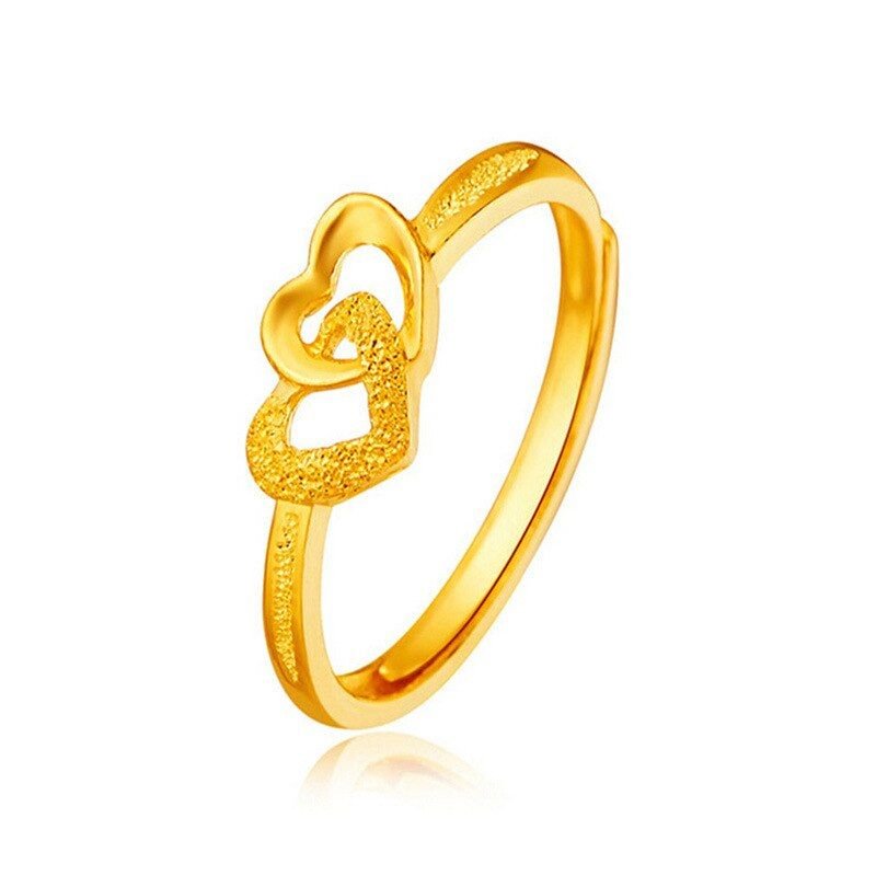 Double-Heart Adjustable Fashion Ring