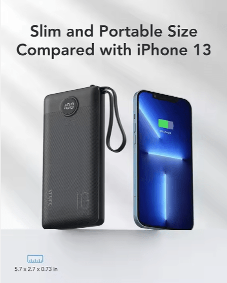 Portable USB Power Bank — 10000 mAh — view 2