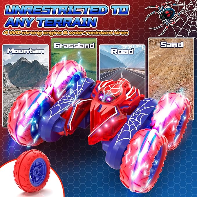 Spider-Style Double-Sided RC Stunt Car — view 3