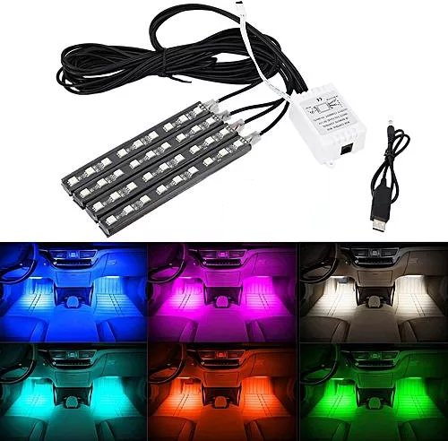 USB RGB Car Interior Light Kit