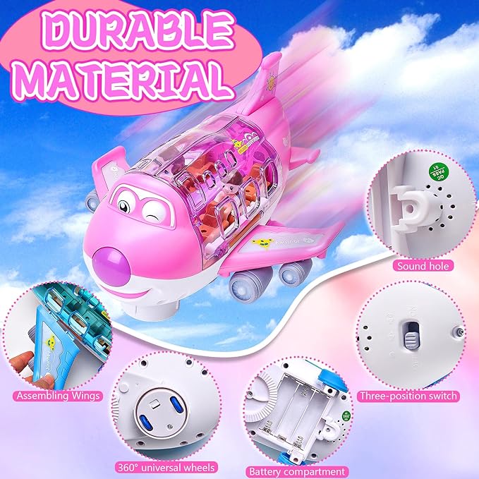 Rotating Airplane Toy with Lights & Sound — view 3